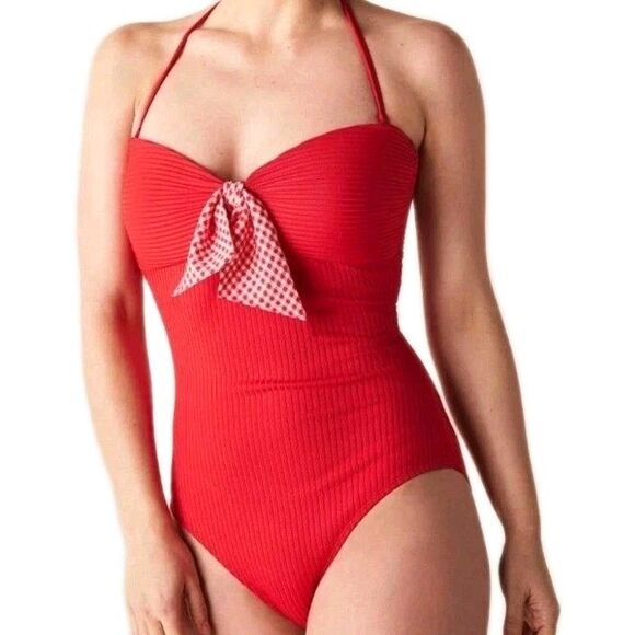 Matilda Jane Other - NWT Matilda Jane Poolside Party Red One-Piece Women Swimsuit Size Small *READ*